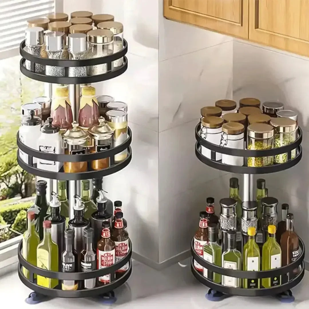 SpinChef™ – Organizador Giratorio para Cocina de 3 Niveles